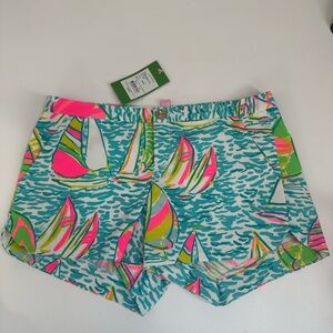Lilly Pulitzer Adie Shorts Multi Pop Up Ugotta Regatta Boats Sailing
